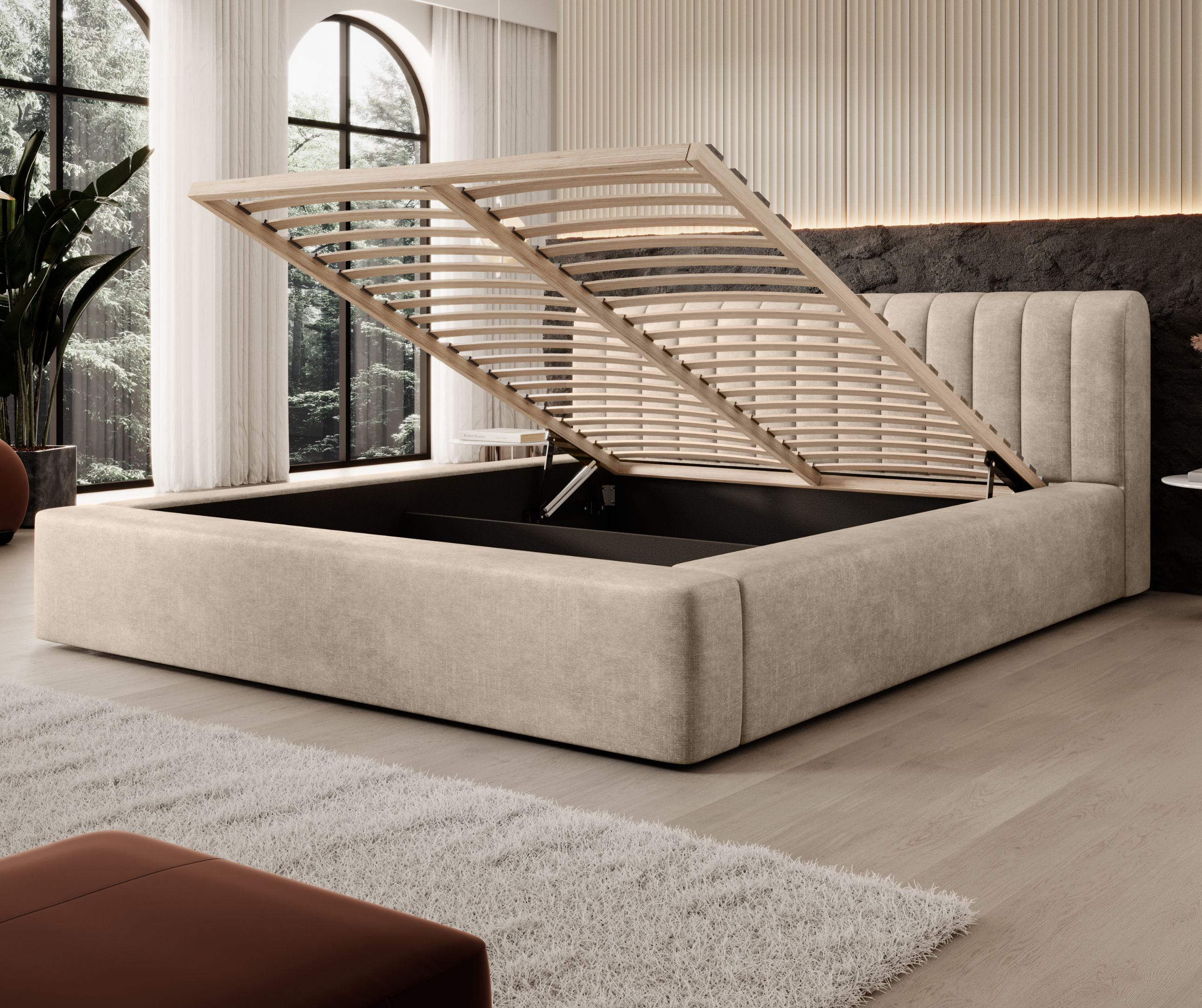 Lova AUKE, smėlinė