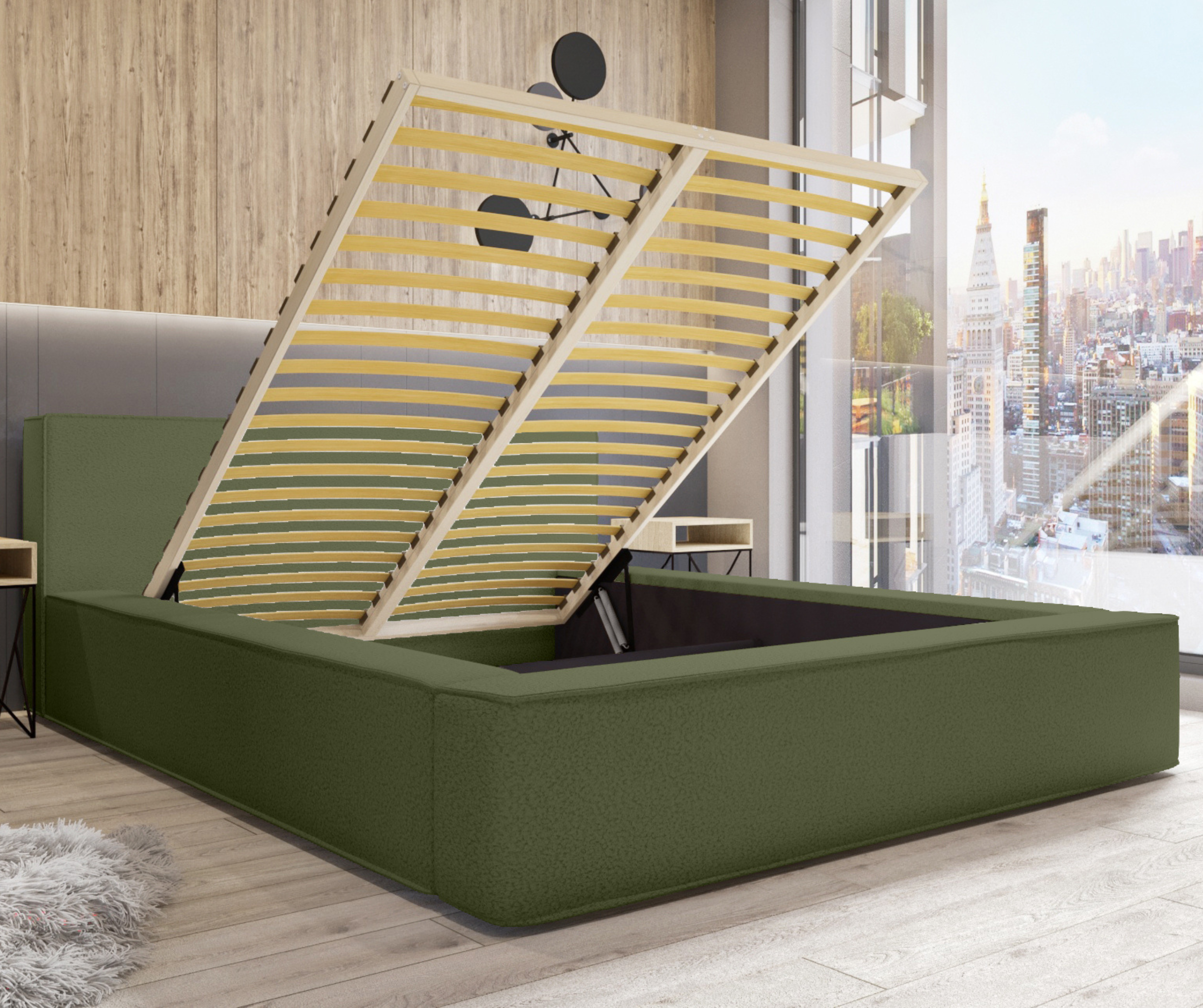 Lova BERNAND, žalias audinys struktūrinė