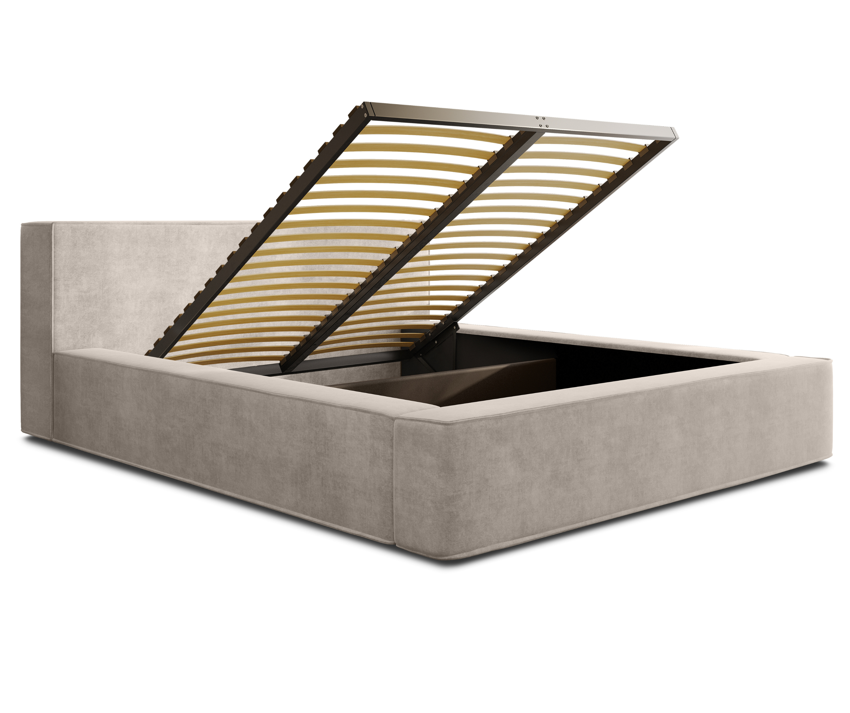 Bed BERNAND, sand velvet