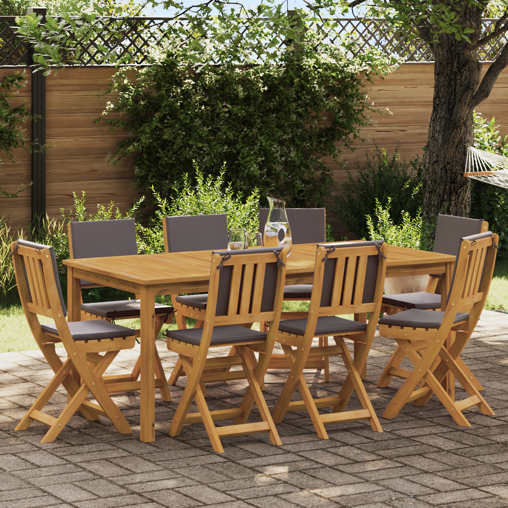Lauko bistro kėdės 8 pcs Tamsiai pilka 38 x 46 x 85 cm