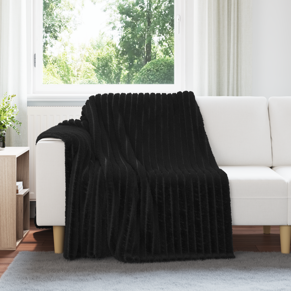 Blanket Black 200 x 150 cm Flysas