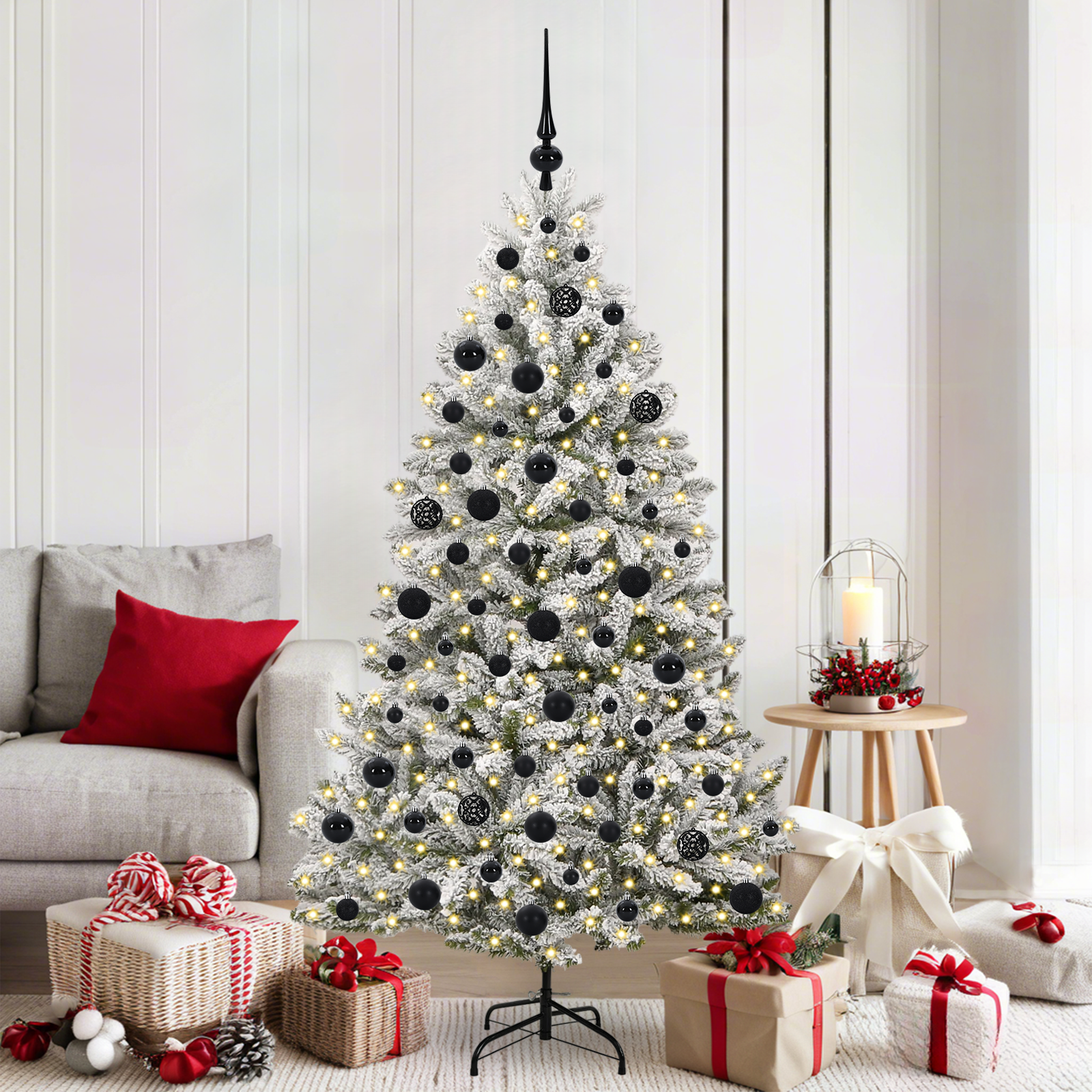 Dirbtinė Kalėdų eglutė STAR CROWN, Žalia ir balta 180 cm . , metalas