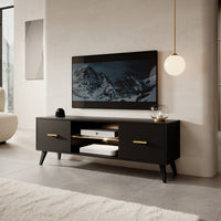 TV staliukas SAVONI, juodas, 140 cm