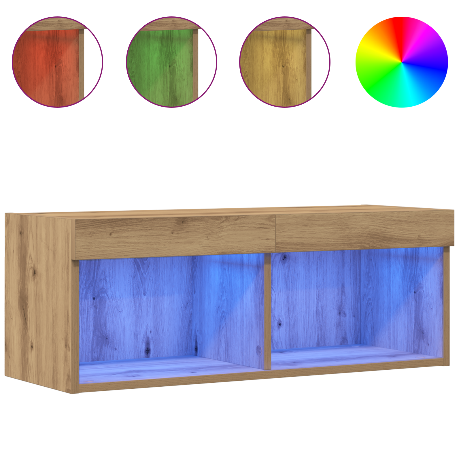 TV spintelių komplektas artisano ąžuolo 80 x 30 x 30 cm