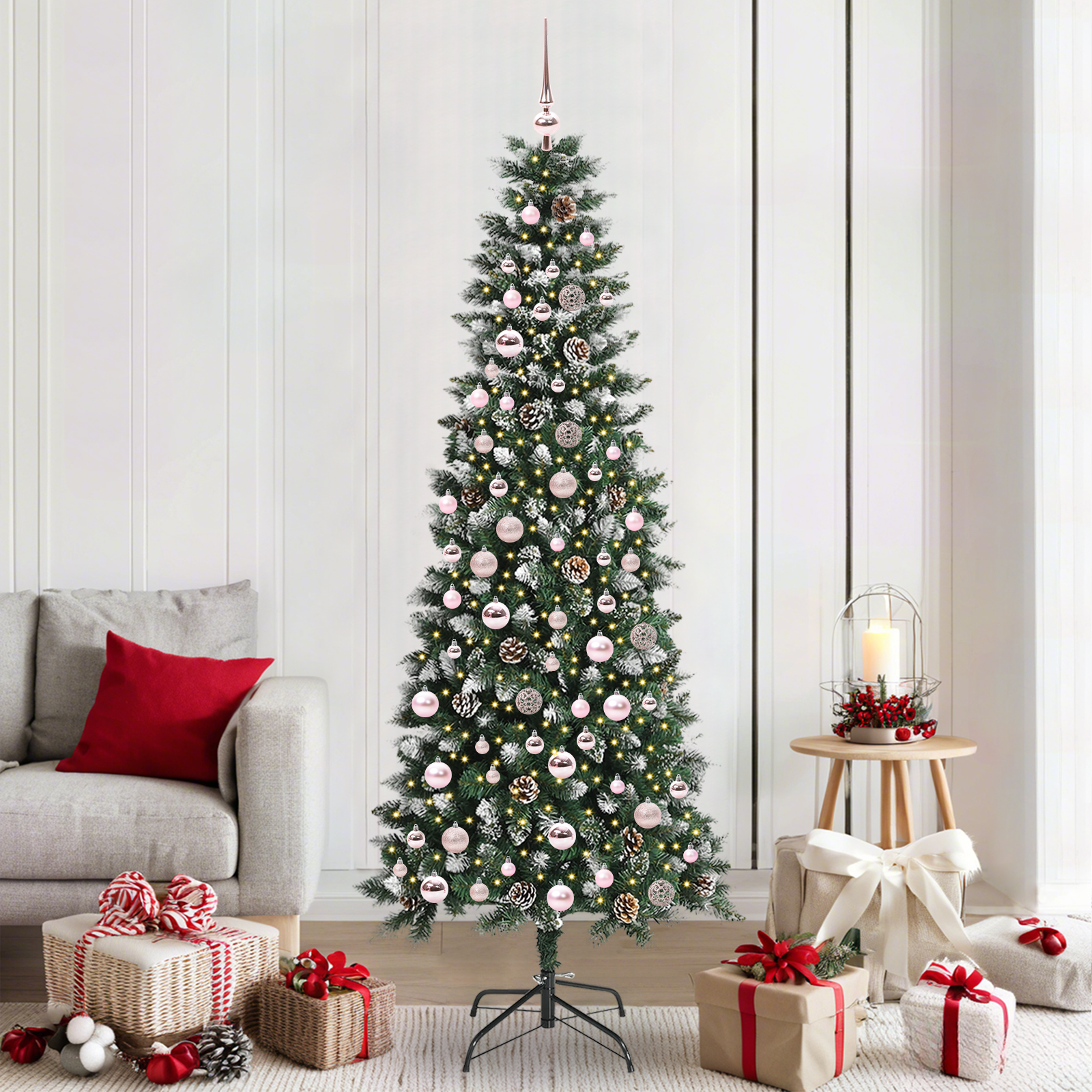 Dirbtinė Kalėdų eglutė GROVE AURORA, Žalia 210 cm. , plastikas ir plienas