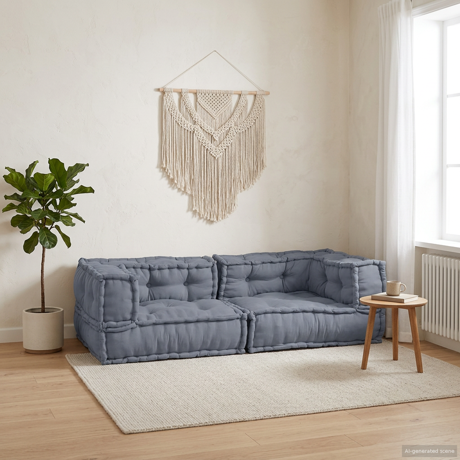 Modulinė sofa 3 pcs Pilka 140 x 70 x 36 cm Audinys