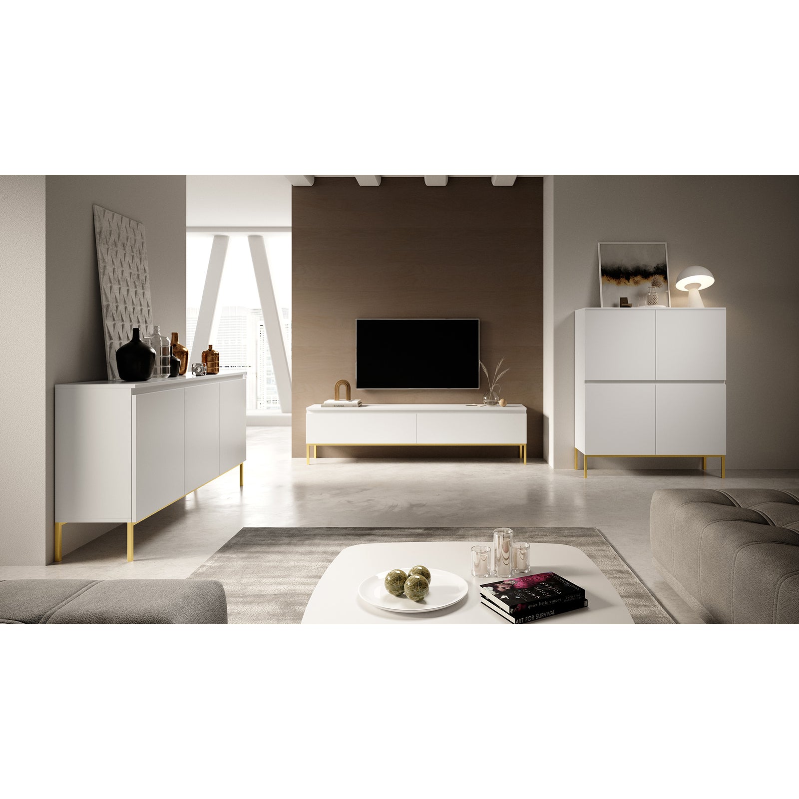 Komoda SVEN, balta, 100 cm