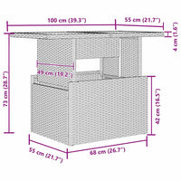 7 Dalių Sodo Sofa Komplektas su Pagalvėmis Pilkas Poli Ratanas - Namų Idėja