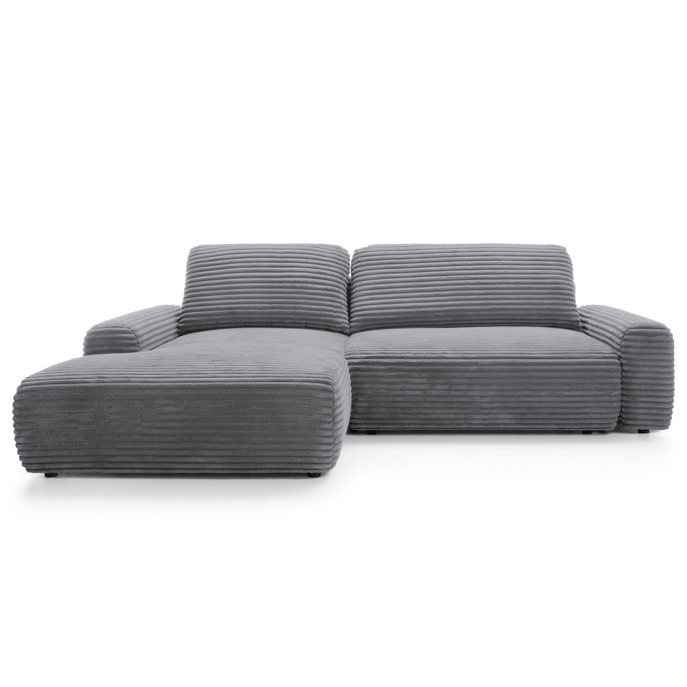 Kampinė sofa lova CODAK, dešinė, antracito spalva