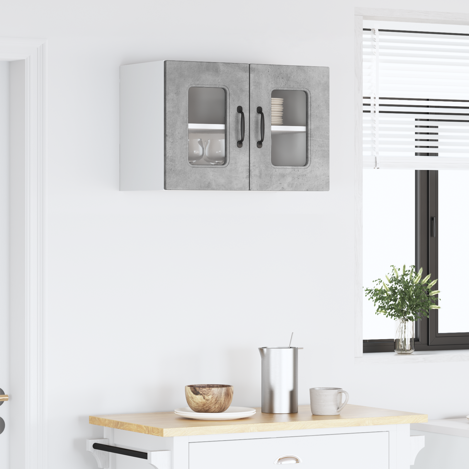 Virtuvės sieninė spintelė Betono pilka 60 x 31 x 40 cm