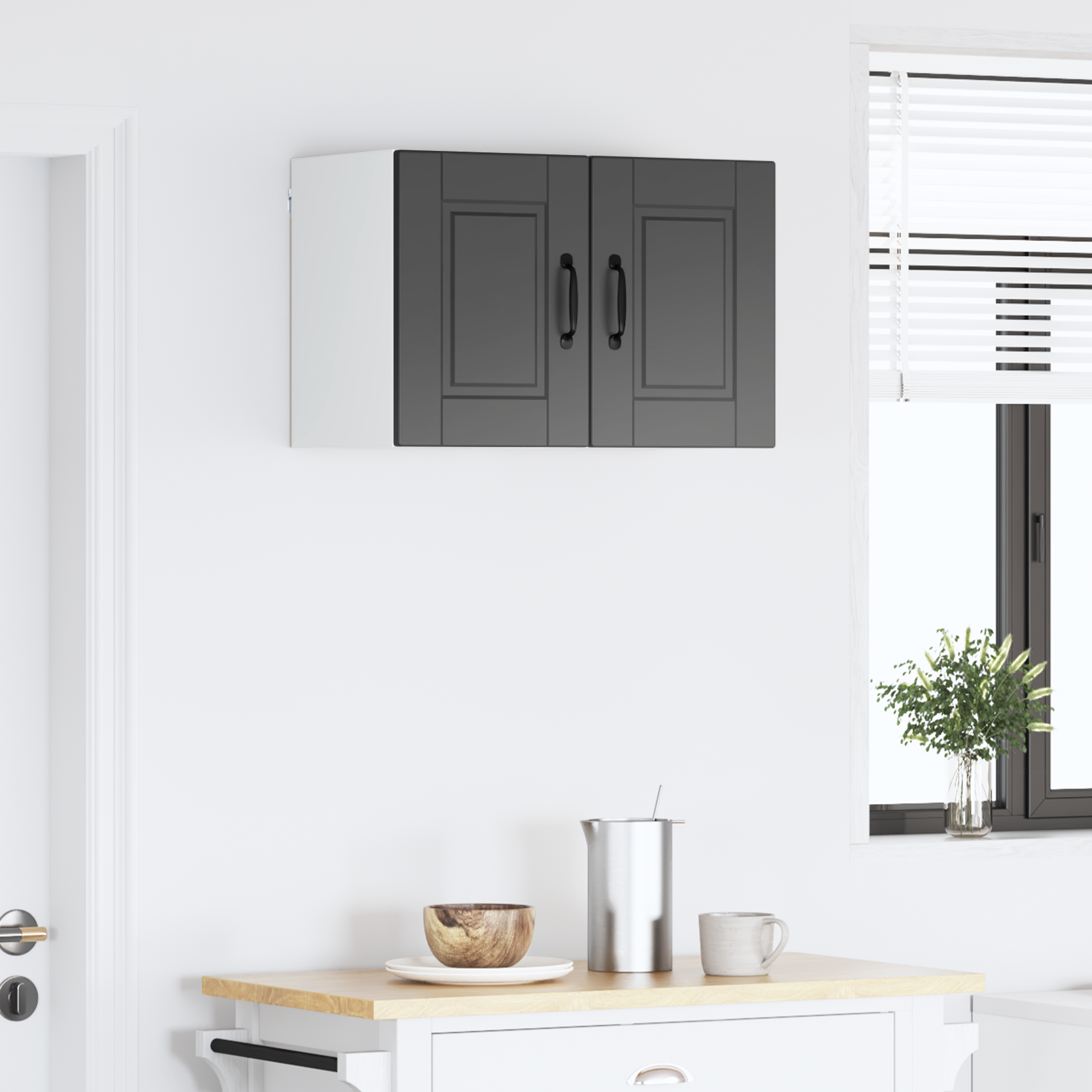 Virtuvės spintelė 2 pcs Juoda 30 x 31 x 40 cm Apdirbta mediena