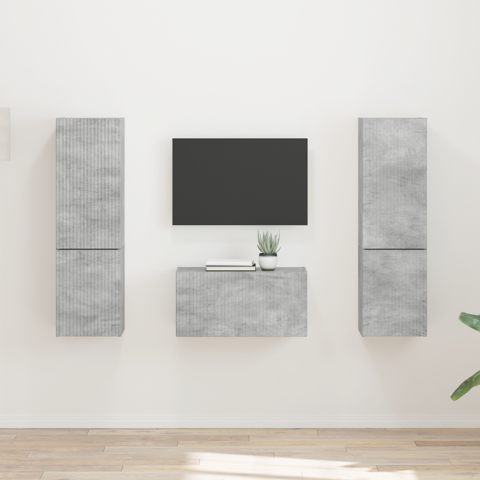 3 pcs Concrete grey
