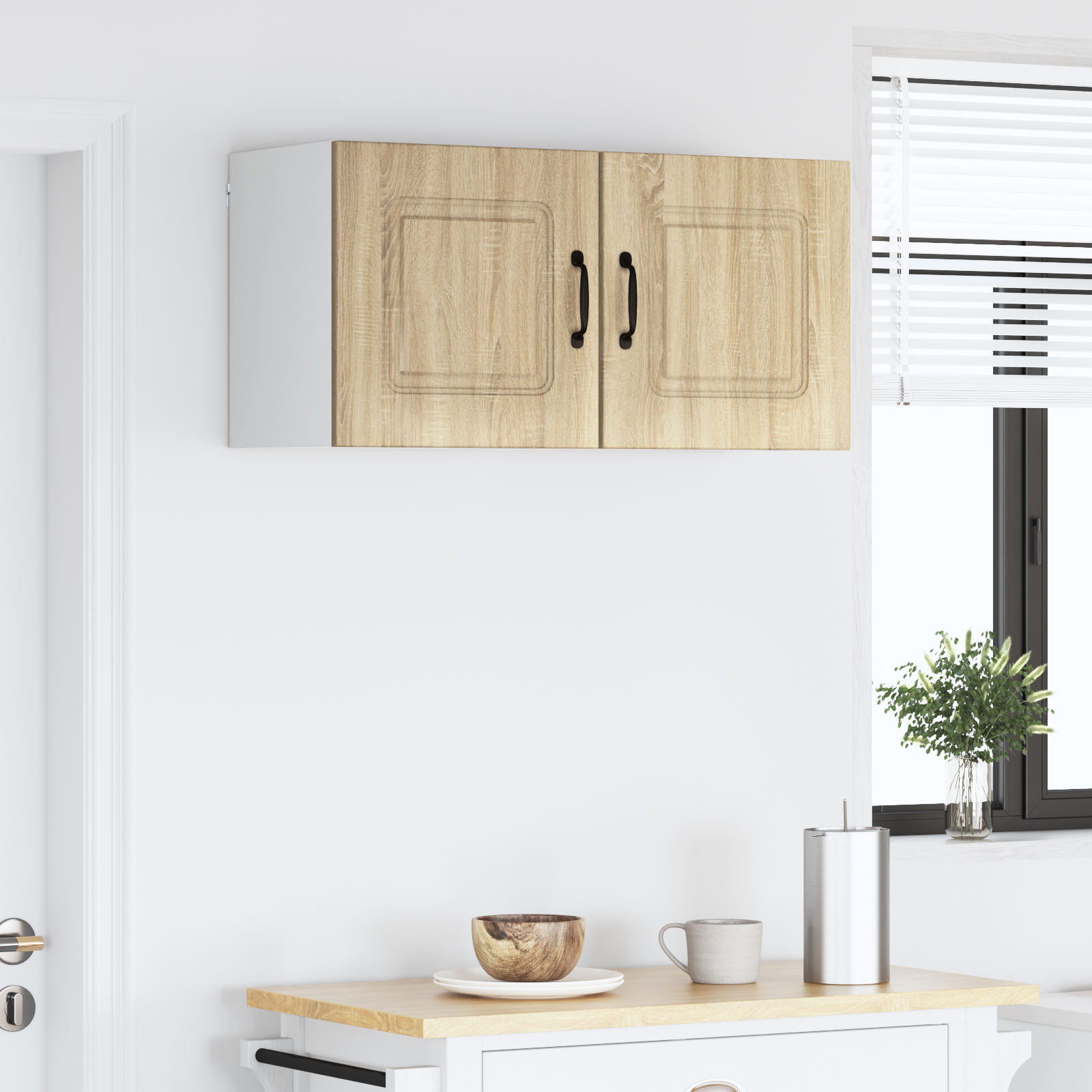Virtuvės sieninė spintelė 2 pcs Sonoma ąžuolas 40 x 31 x 40 cm