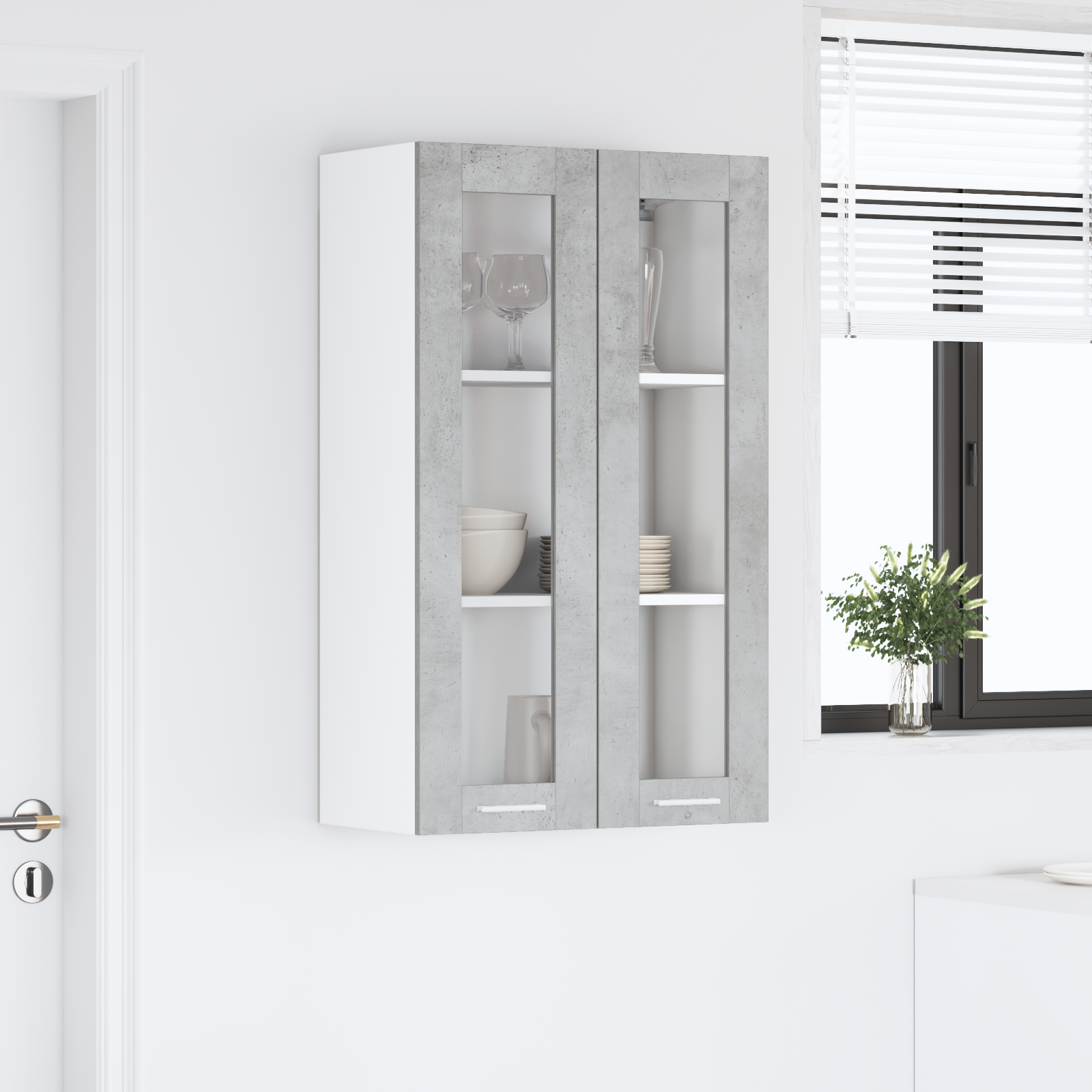 Pakabinama spintelė Riga Betono pilka 60 x 31 x 100 cm