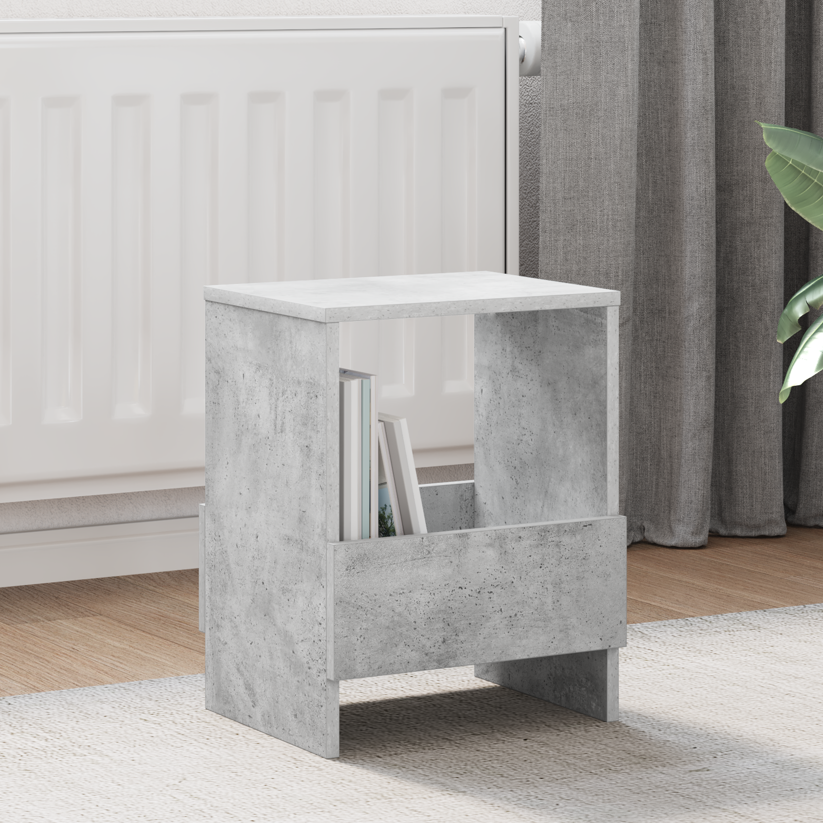 Žurnalų stovas 2 pcs Betono pilka 35 x 30 x 45 cm