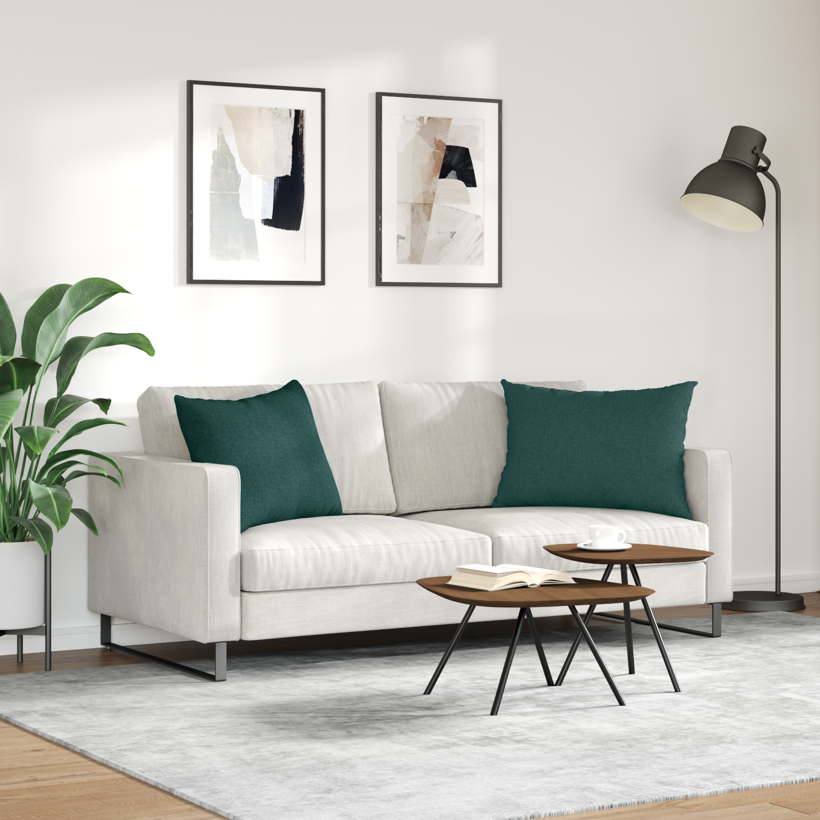 Sofa Pagalvės 2 pcs Tamsiai žalia 70 x 50 cm audinys