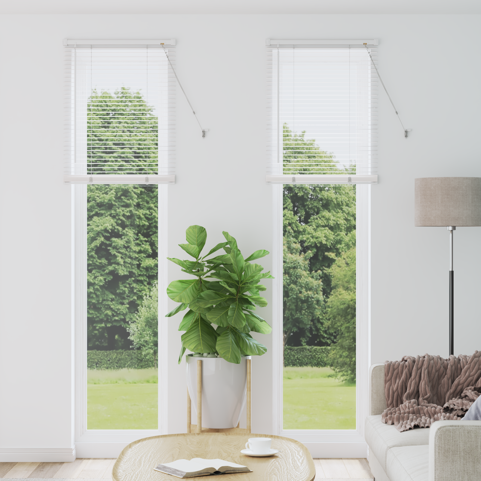 Venēcijas žalūzijas Balta 220 x 65 cm Alumīnijs