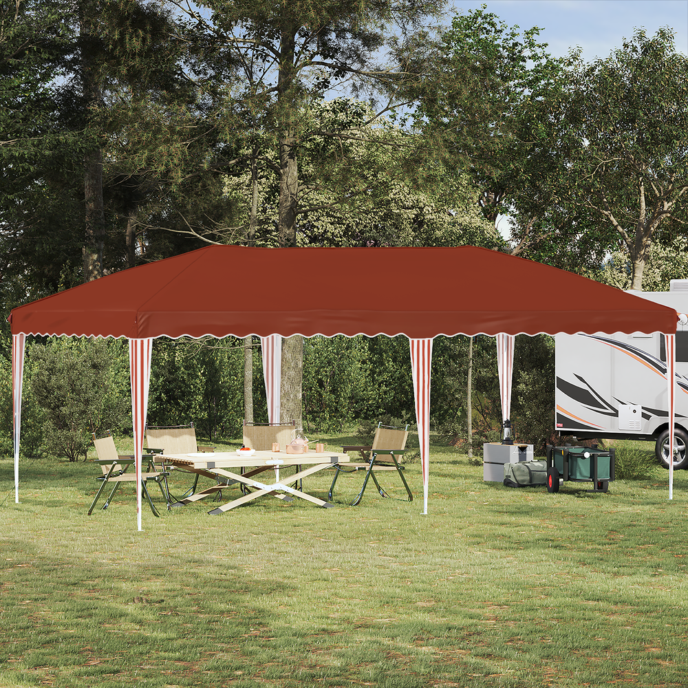 Pop-up šventinis palapinė 575 x 290 x 245 cm Terakotos