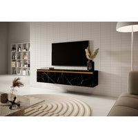 TV staliukas SENEY, juodas, 140 cm