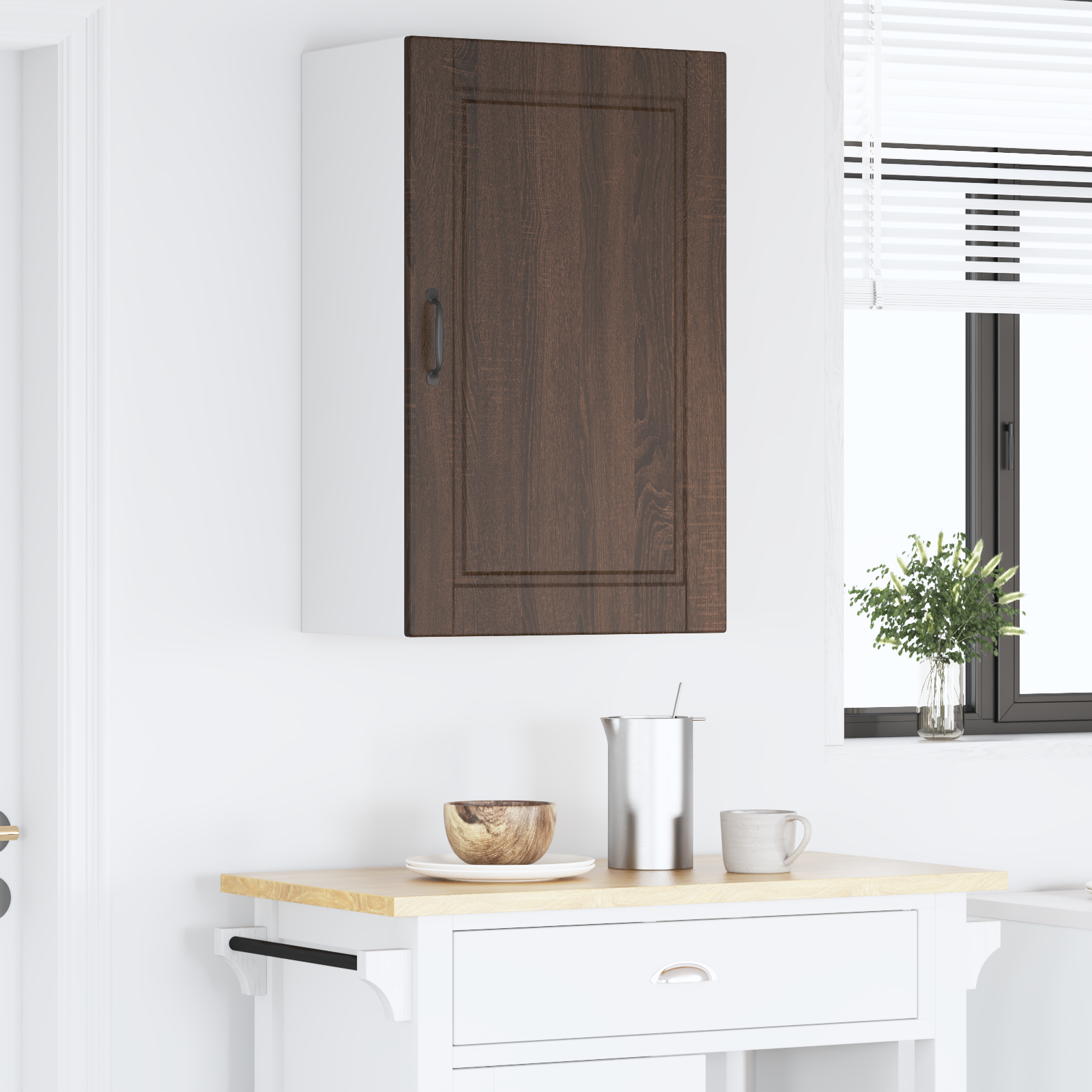 Kitchen Cabinet with Shelf Brown Oak 50 x 31 x 80 cm