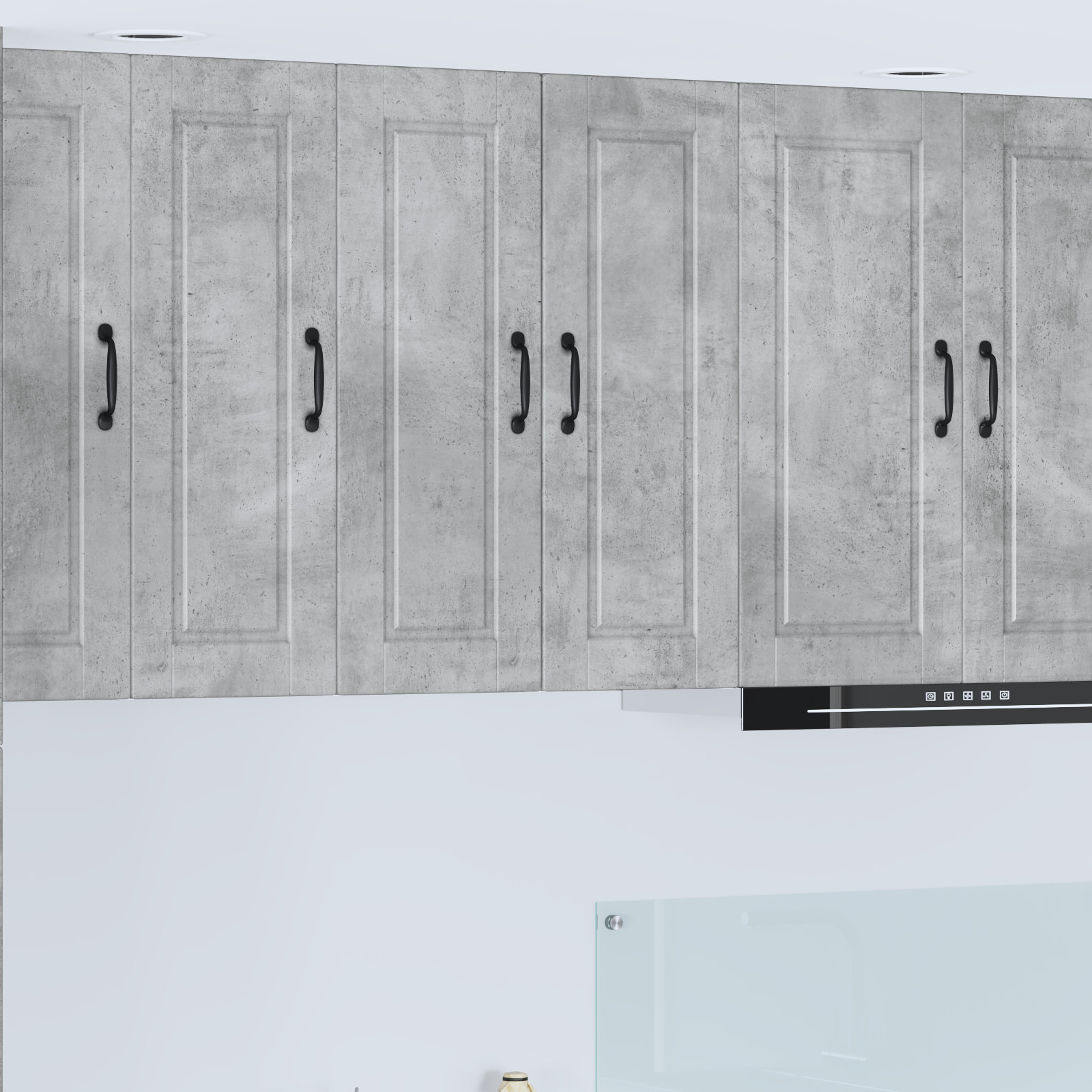 Virtuvės spintelė su lentyna 2 pcs Betono pilka 30 x 31 x 80 cm