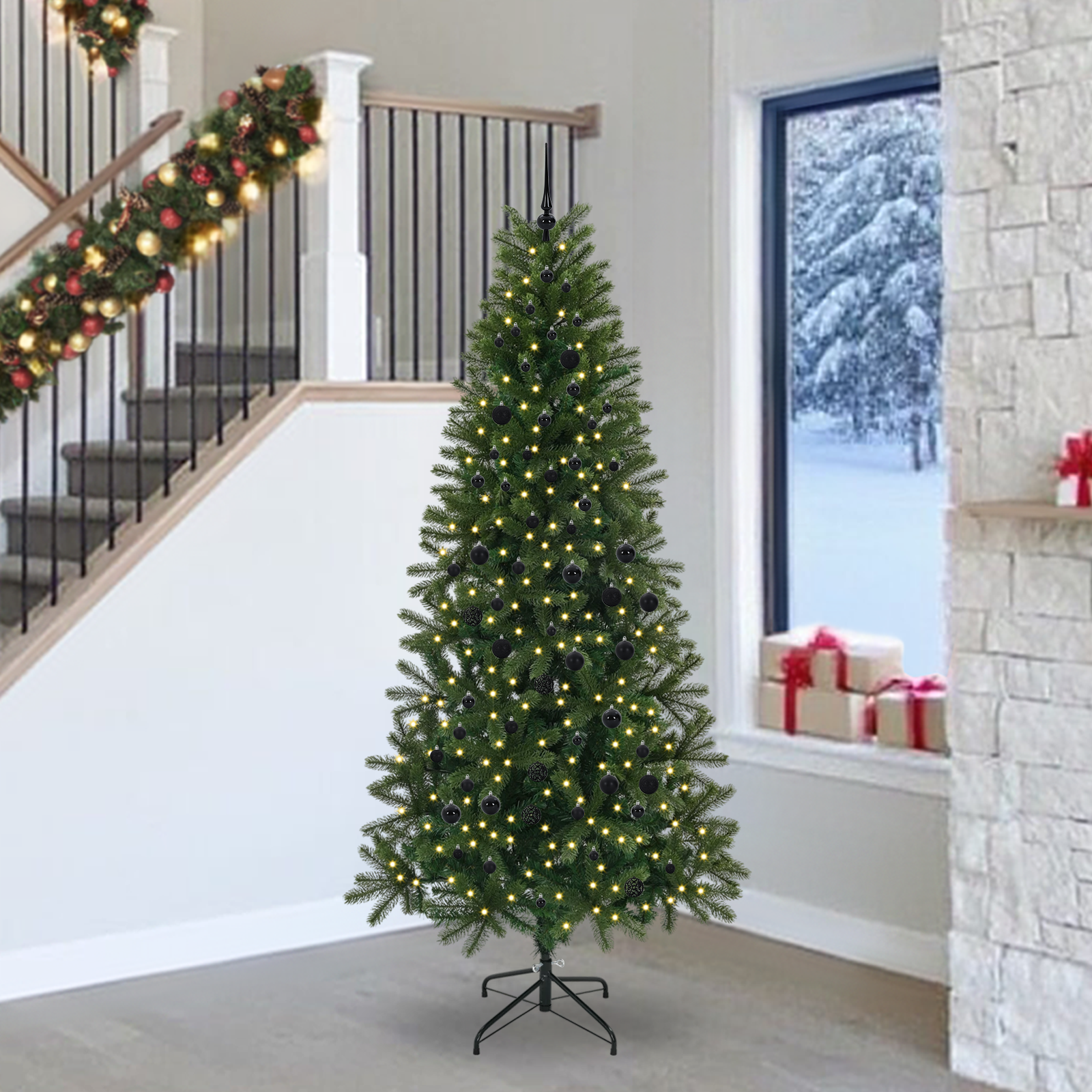 Dirbtinė Kalėdų eglutė SHINE STAR, su 300 LED Žalia 240 cm.  ir