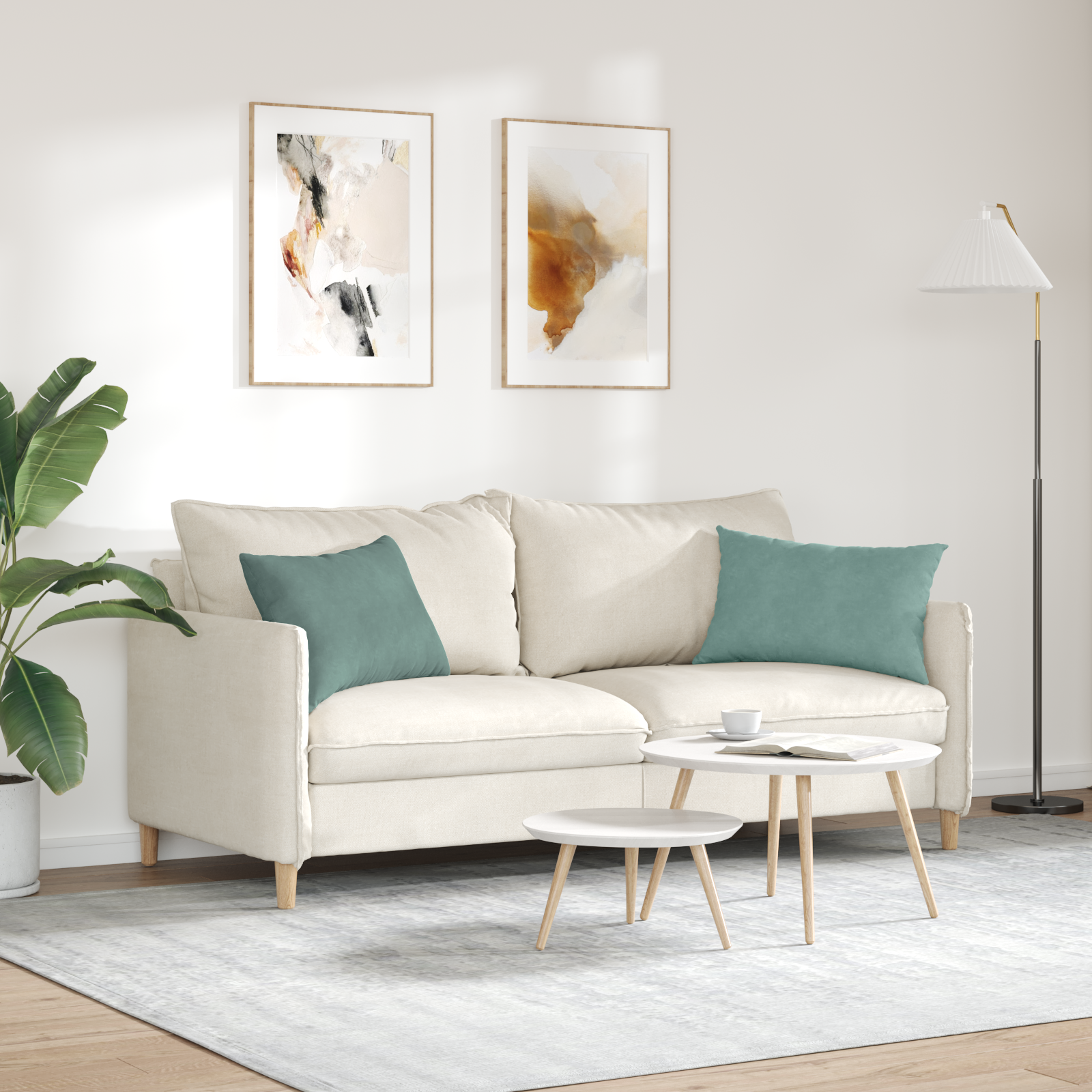 Sofa Pagalvės 2 pcs Jūrinė žalia 60 x 40 cm Kordūrinis audinys