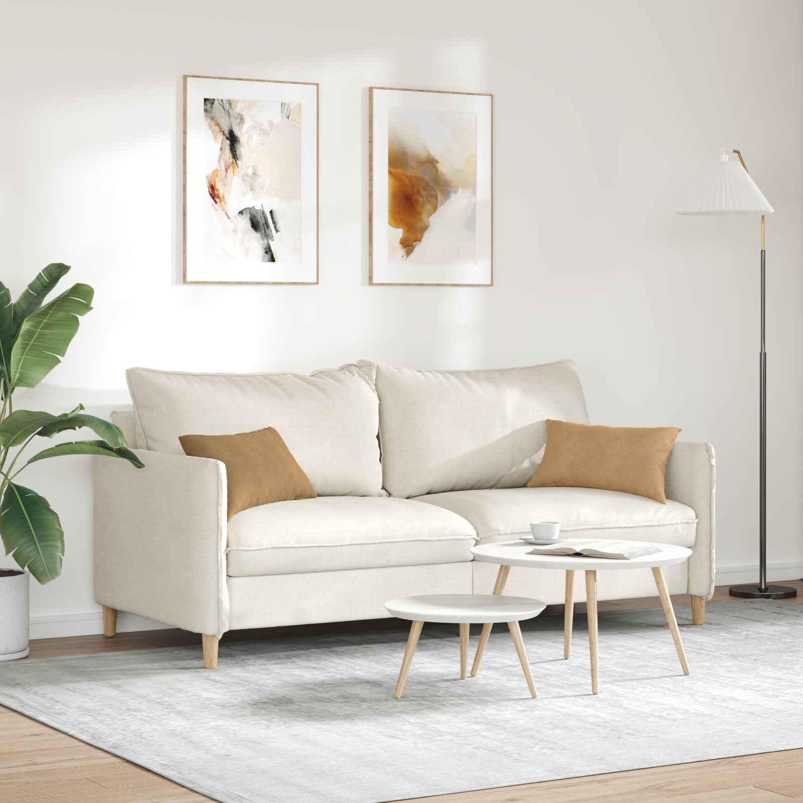 Sofa Pagalvės 2 pcs Ruda 50 x 30 cm Kordūrinis audinys