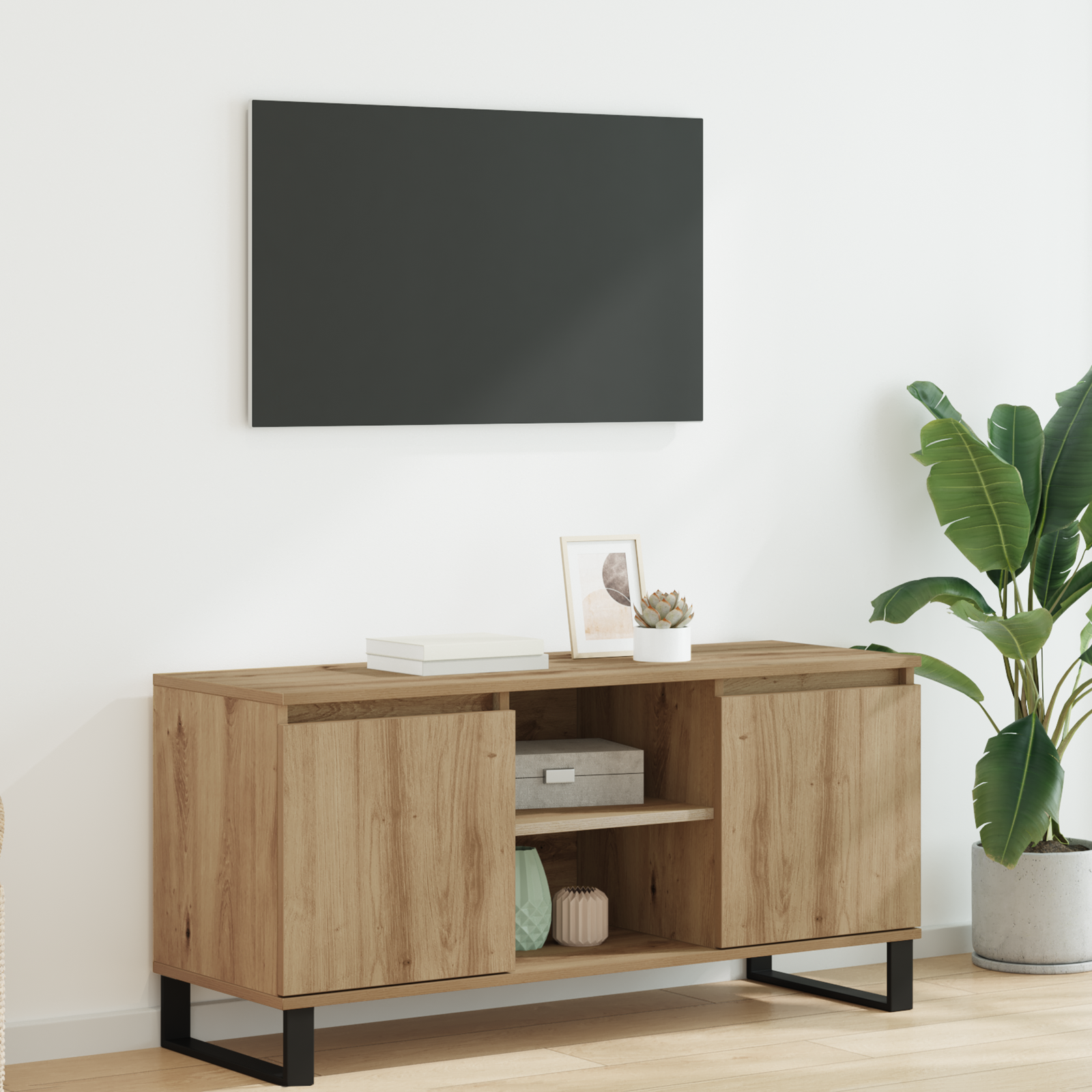 Televizoriaus spintelė Amatininkų ąžuolas 104 x 35 x 50 cm