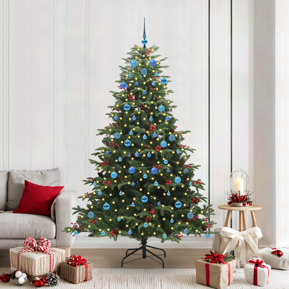 Artificial Christmas tree BOREAL GROVE, Green 210 cm, metal, plastic