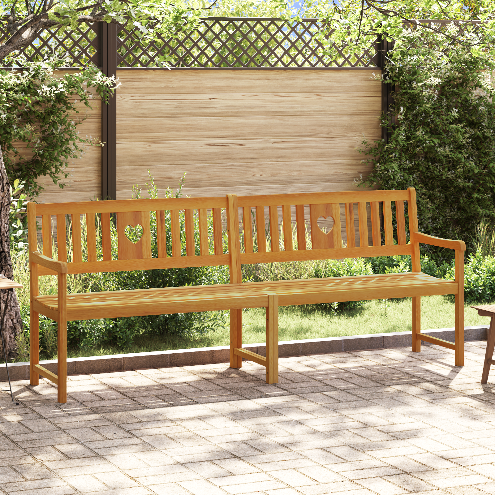Lauko suolas Natūrali 220 x 55,5 x 90 cm