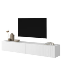 TV staliukas VELDIO, balta, 175 cm, pakabinamas