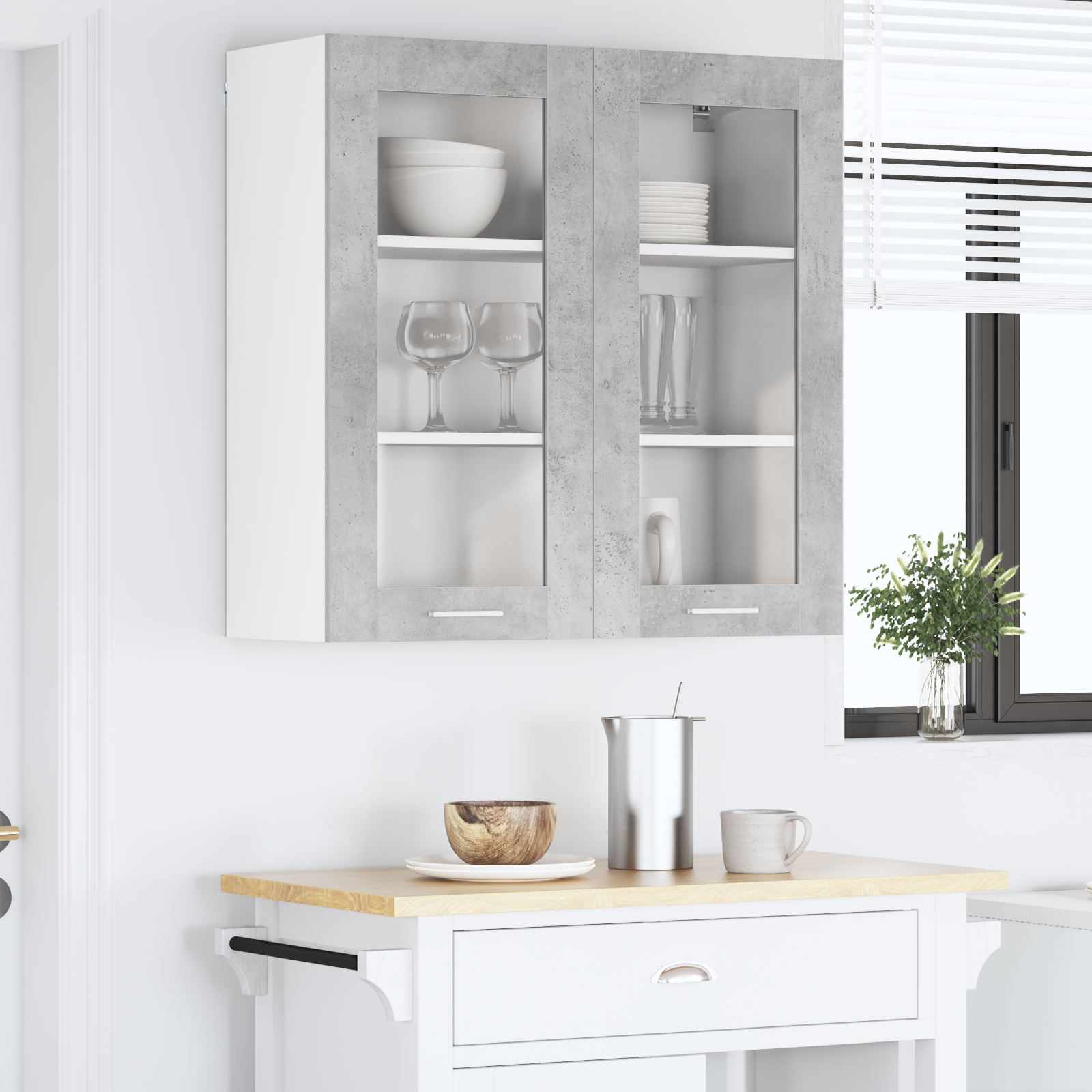 Pakabinama spintelė Riga Betono pilka 80 x 31 x 80 cm