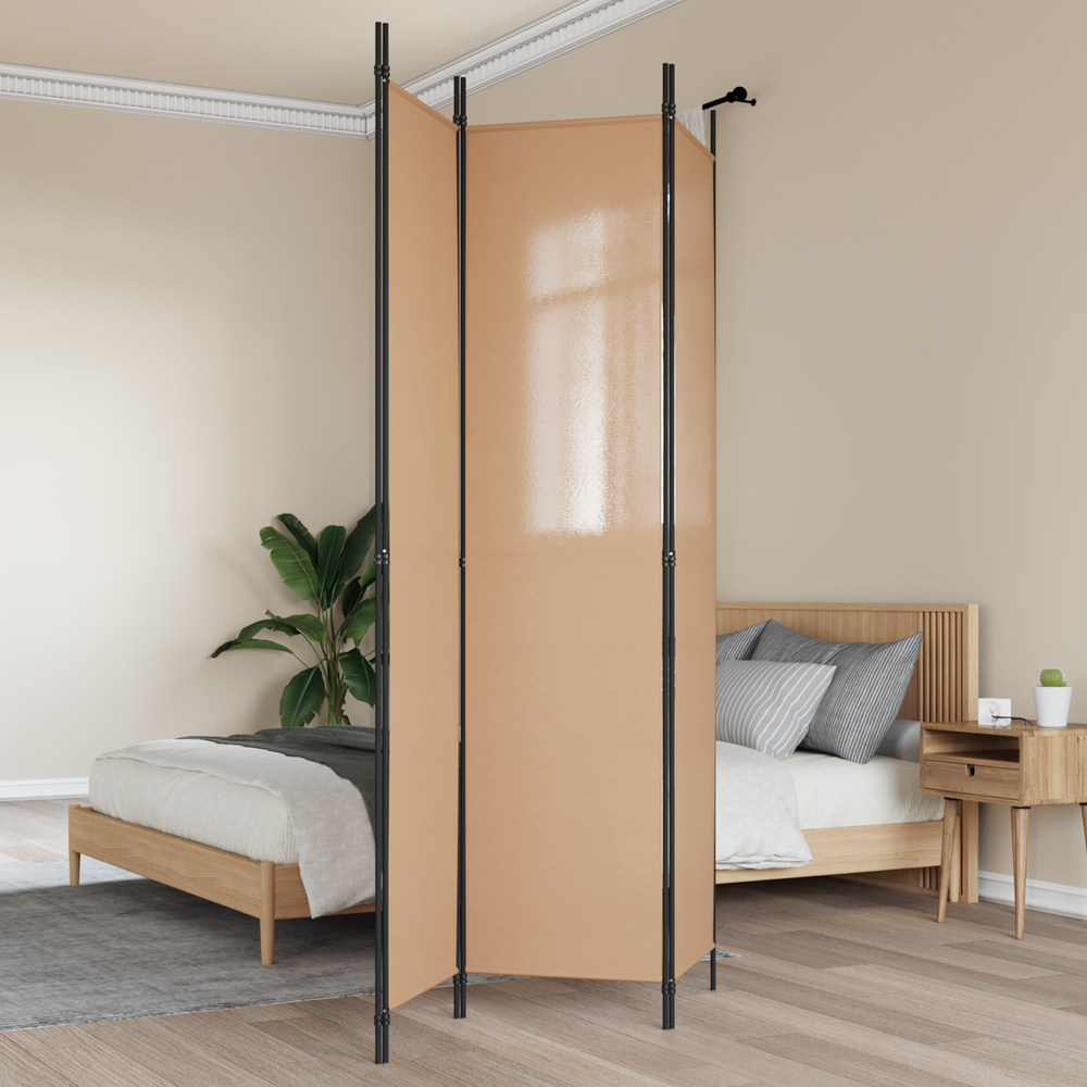 3-panelis kambario skirstytuvas Smėlio 150 x 220 cm Audinys