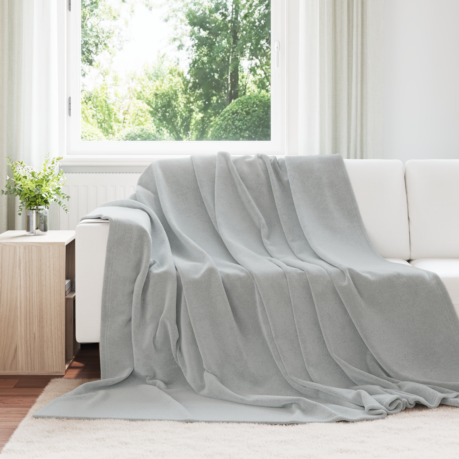 Pārklājs Pelēks 240 x 270 cm Flysas