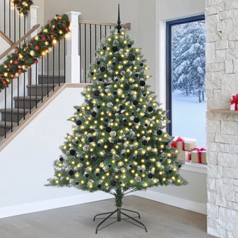 Artificial Christmas Tree Green 240 cm PVC, Plastic and Steel