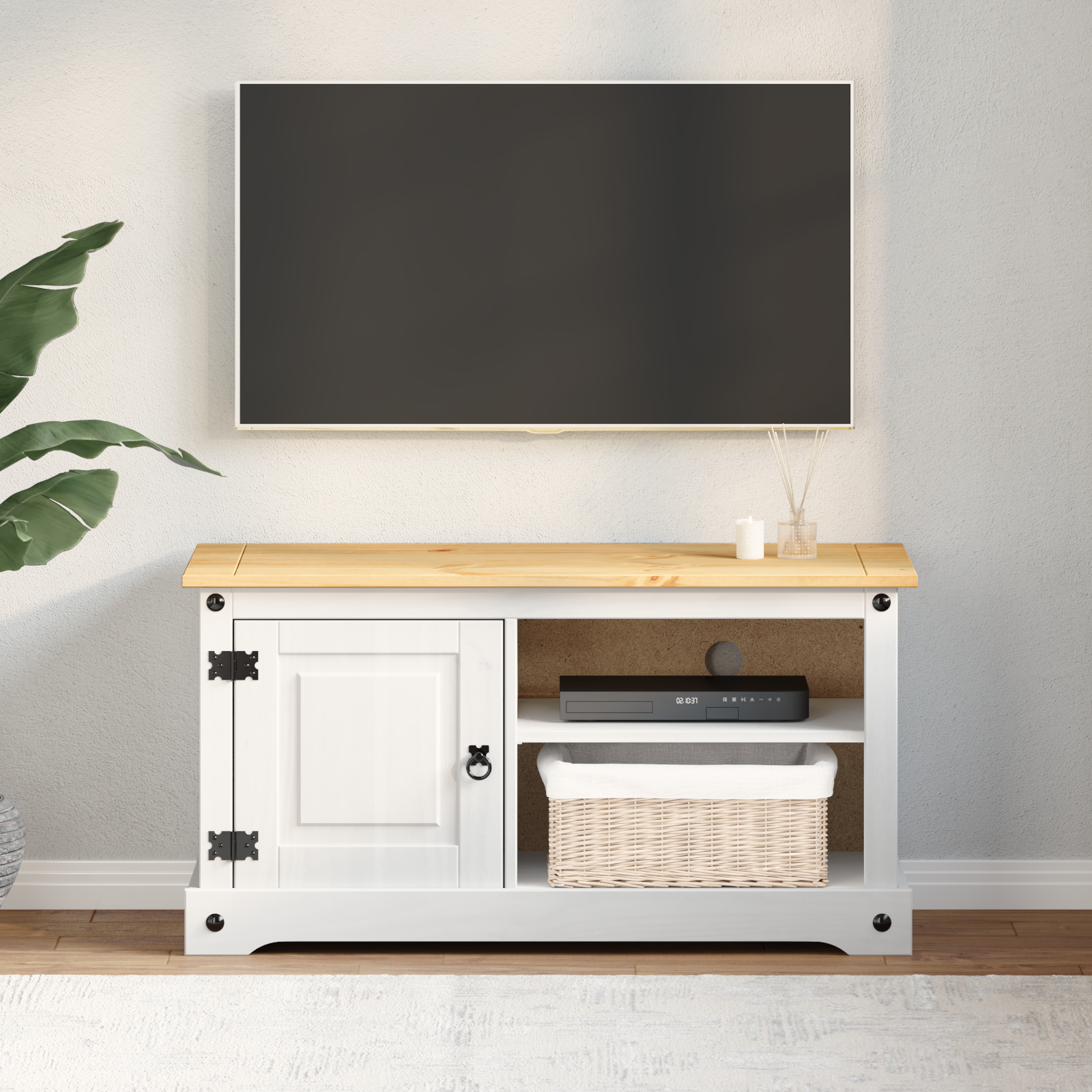 TV skapītis Corona Balts 100 x 40 x 52 cm
