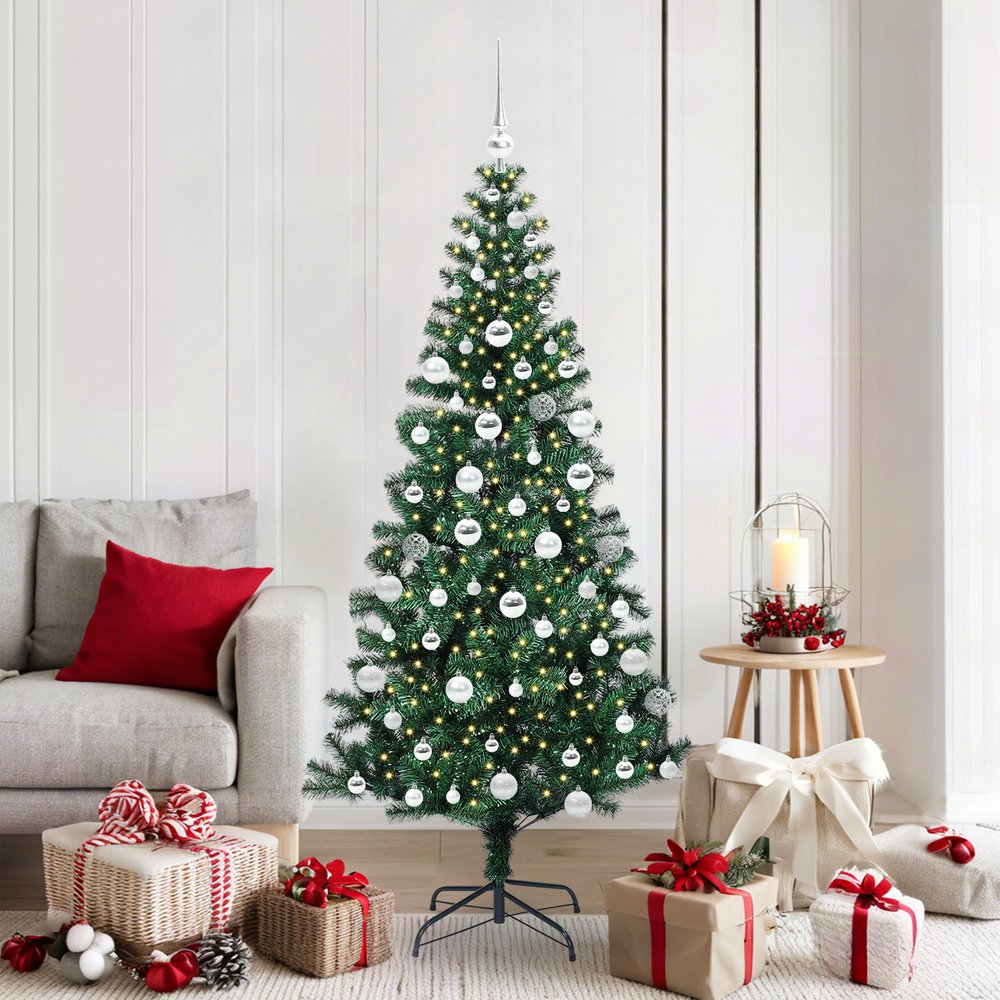 Artificial Pre-lit Christmas Tree Green 180 cm