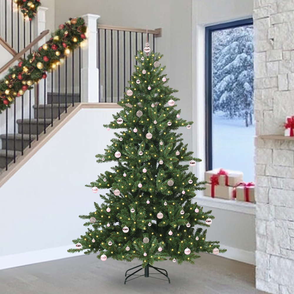 Artificial Folding Christmas Tree Green 240 cm PVC and Steel