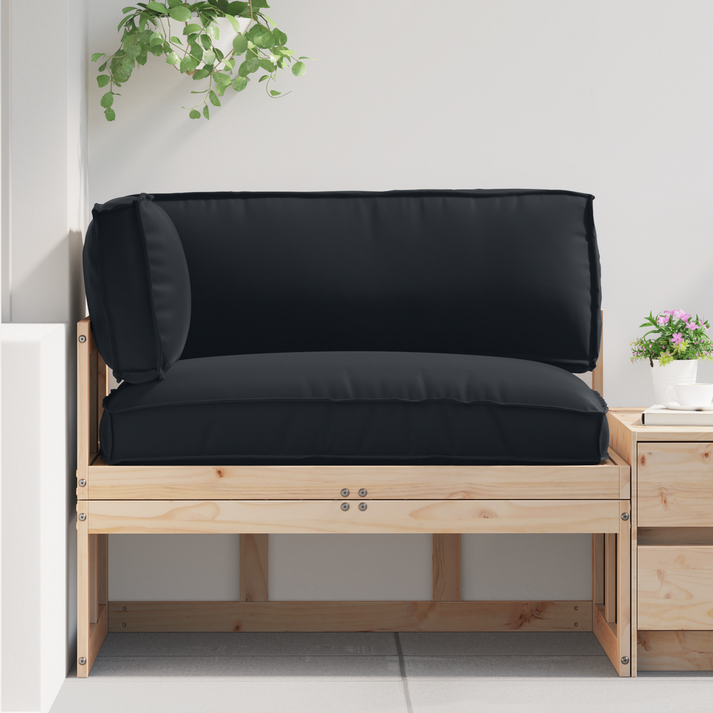 Pallet pagalvių rinkinys 3 pcs Juoda Oksfordo audinys