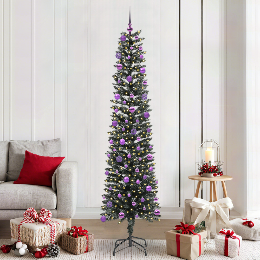 Artificial Christmas tree WINTER CRYSTAL, with 300 LED Green 58 x 58 x 210 cm.