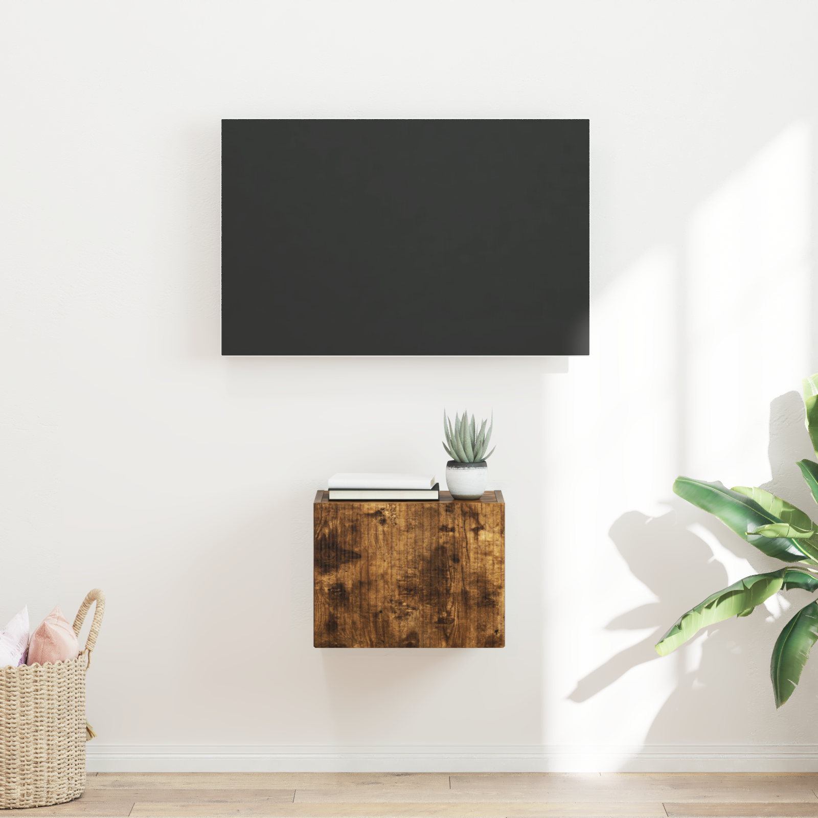 TV sieninė spintelė Rūkyta ąžuolas 39 x 31 x 29,5 cm