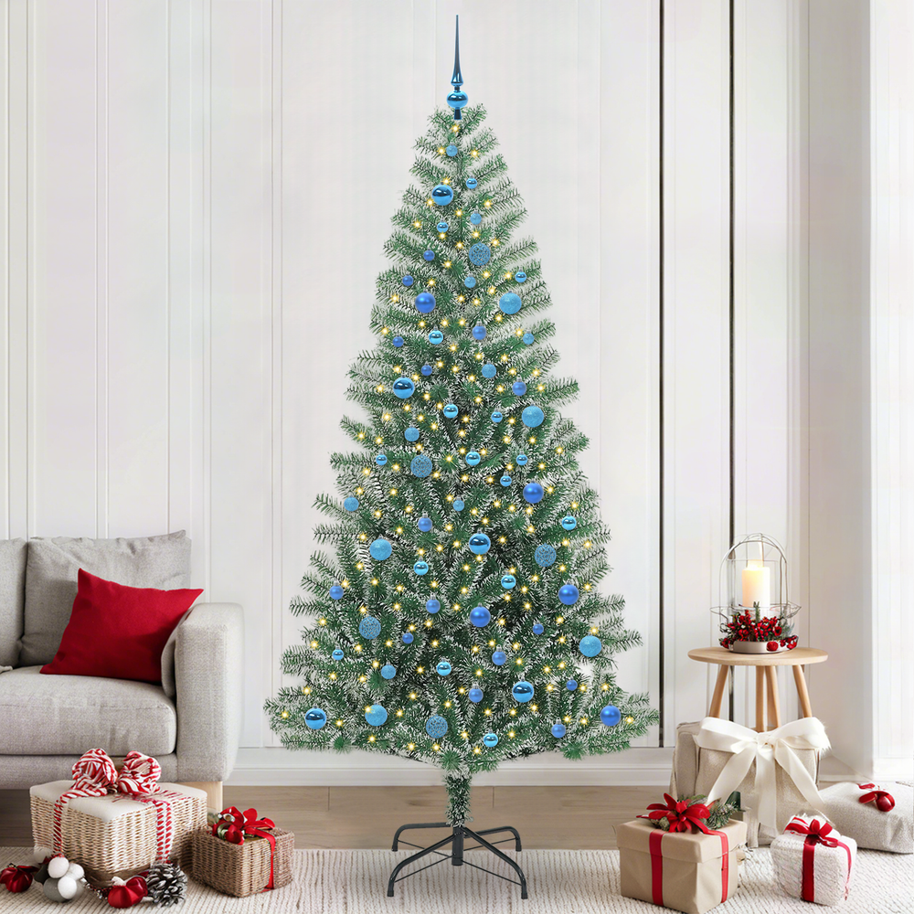 Artificial Christmas Tree HOLLOW STAR, With Snow and LED Light with 300 LEDs 240 cm.