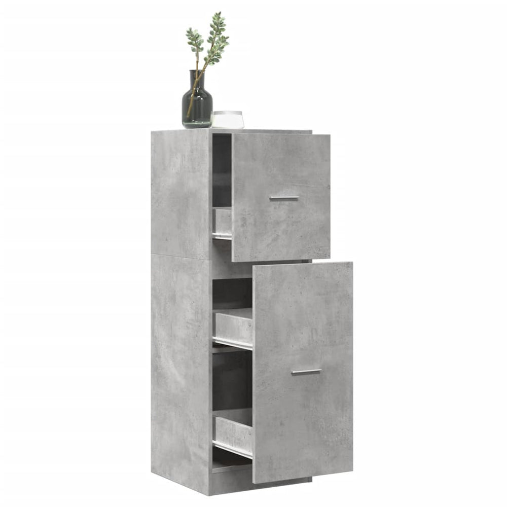 Vaistų spintelė,  betono pilkos spalvos, 40x41x118cm, mediena
