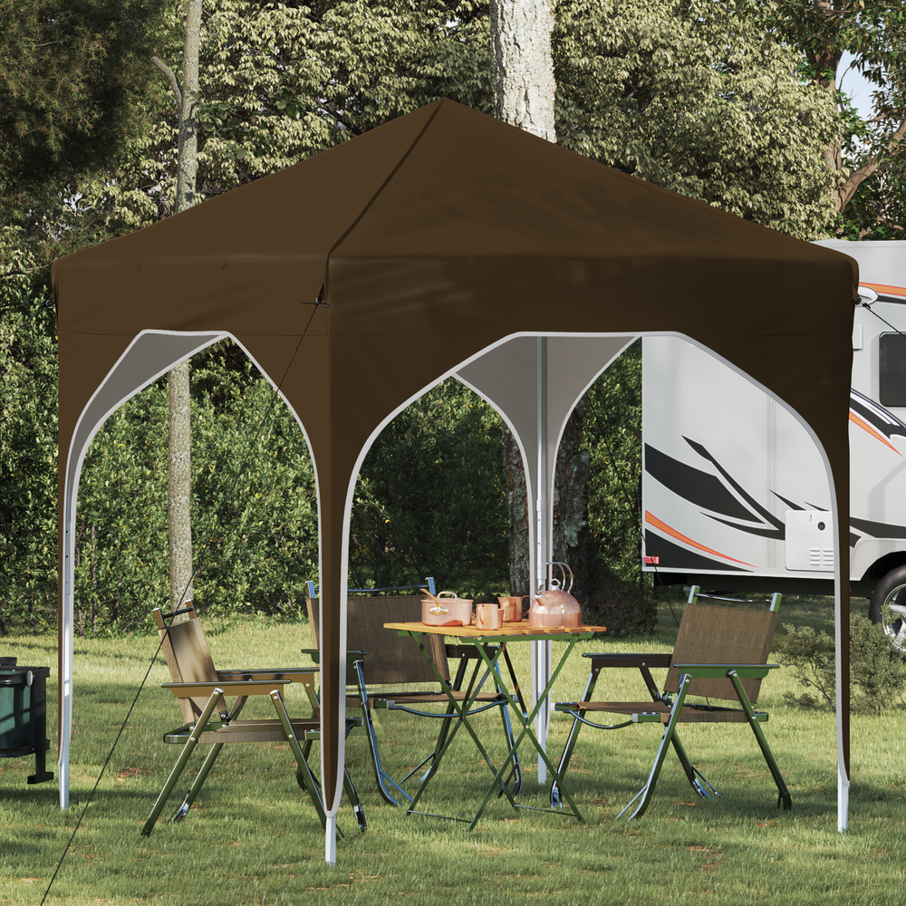 Pop-up šventinis palapinė 194 x 194 x 245 cm Taupe