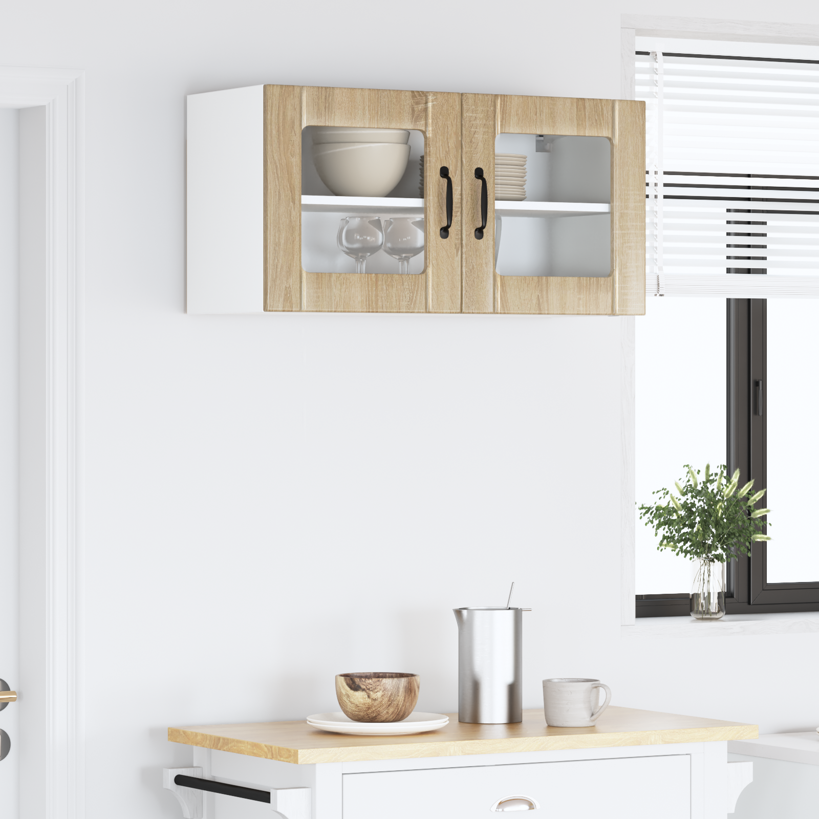 Virtuves sienas skapis ozols Sonoma 80 x 31 x 40 cm