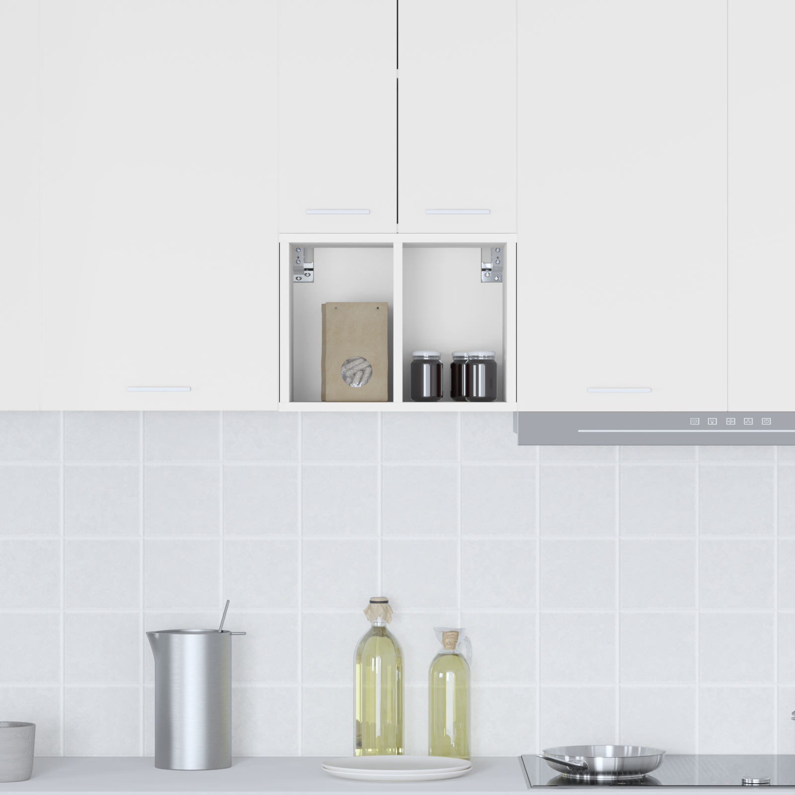 Riga White Wall Cabinet with Shelf 30 x 29.5 x 40 cm