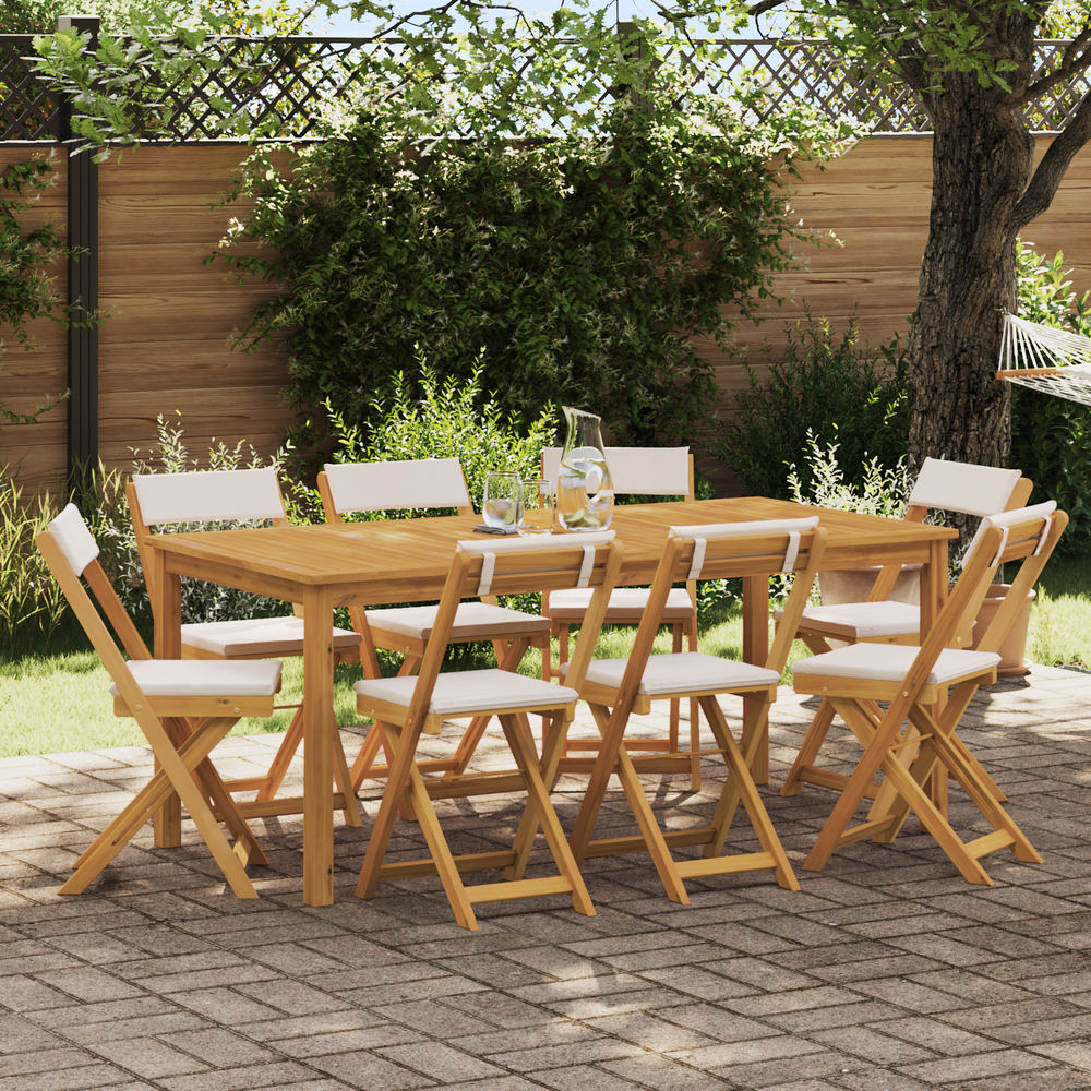 Lauko bistro kėdės 8 pcs Kreminė balta 40 x 53 x 80 cm