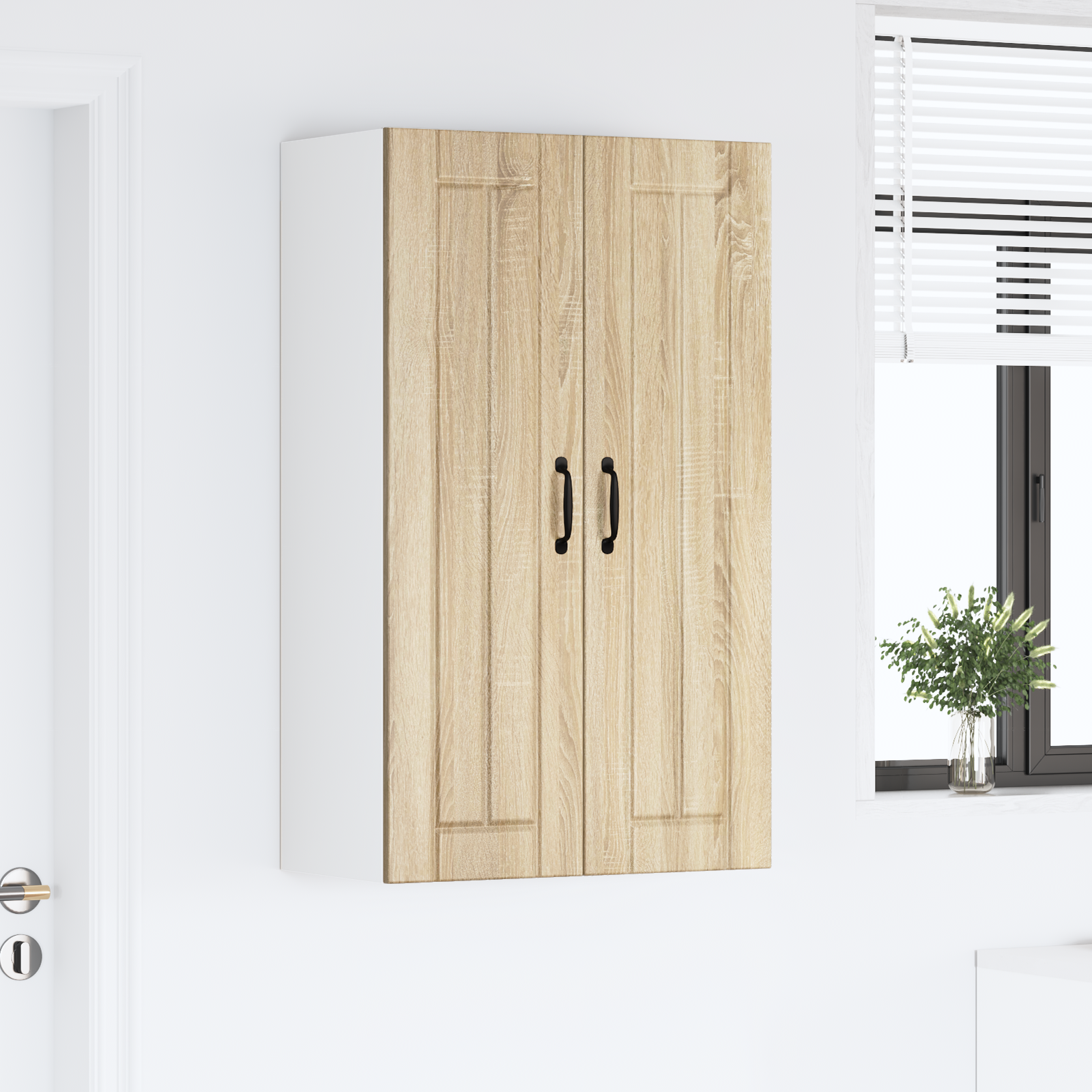Kitchen Wall Cabinet Sonoma Oak 60 x 31 x 100 cm