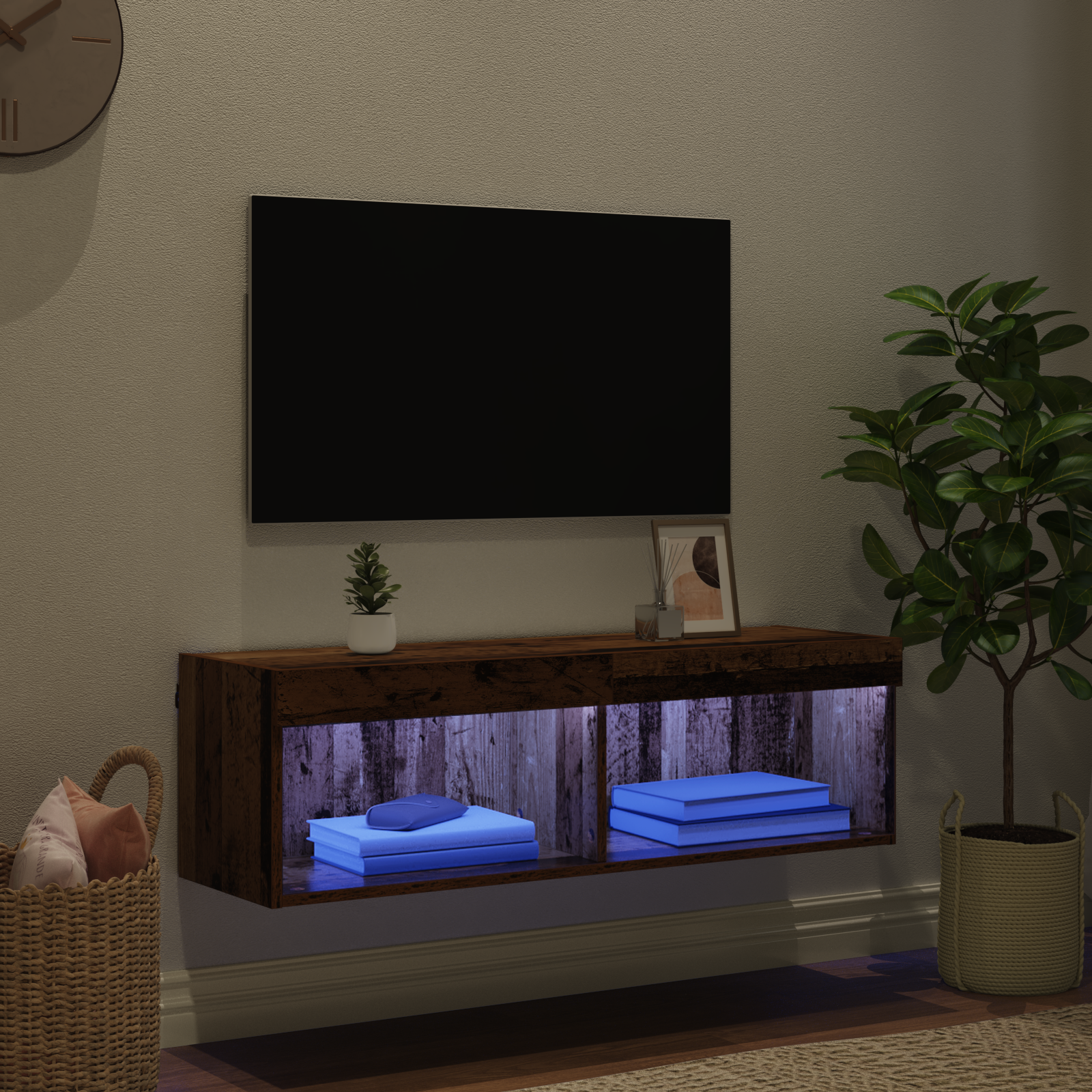 TV skapju komplekts Antīks koks 100 x 30 x 30 cm